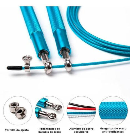 LAZO PROFESIONAL CUERDA PARA SALTAR VELOCIDAD 100% METALICO